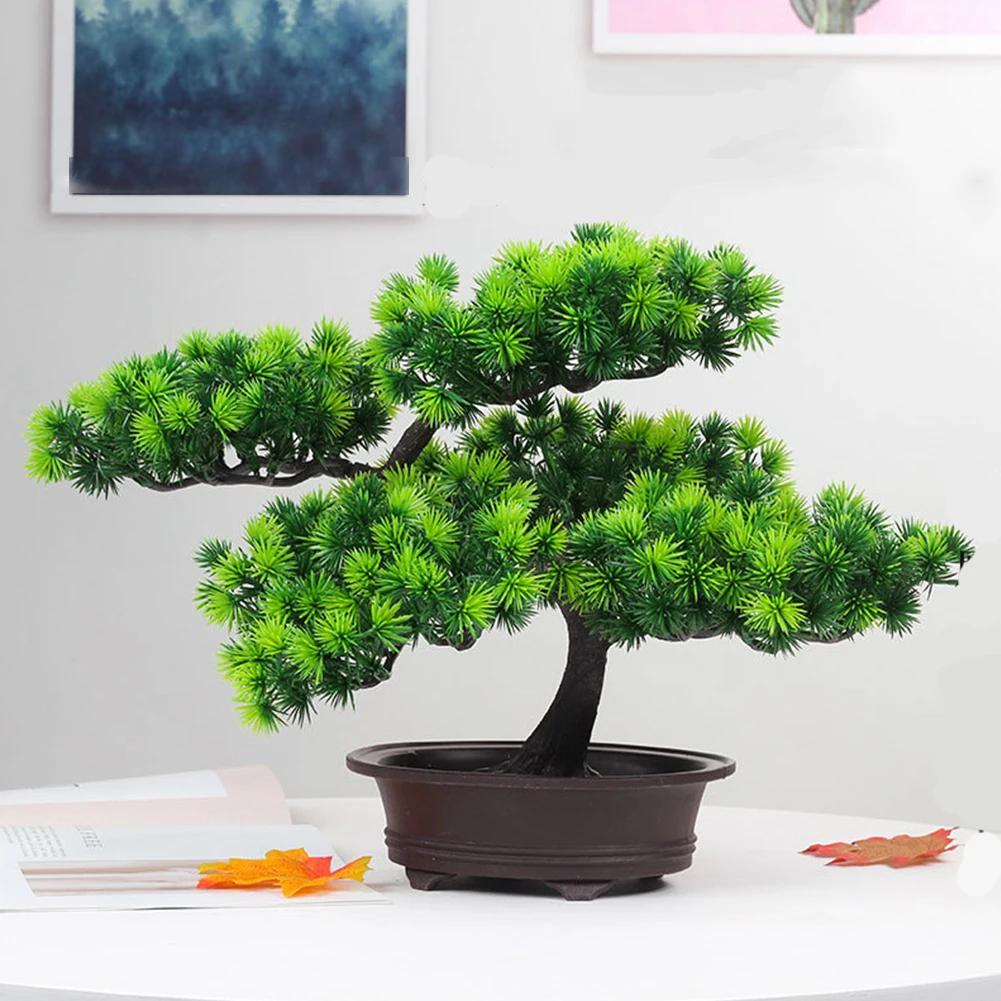 Planta en maceta de simacion para , bonsai decorativo para el hogar, oficina, rbol de pino, regalo, adorno artesan